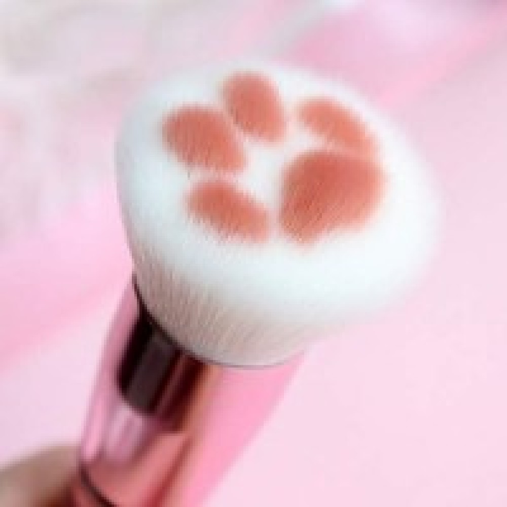Πινέλο Για Μακιγιάζ Cat Paw A Ροζ-Λευκό